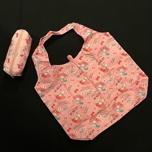My Melody shopping bag and makeup/pencil pouch